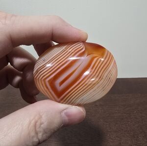 Red Banded Agate Crystal Palmstone